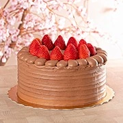 Mousse de chocolate com morango