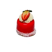 Kirá Kirá — mousse do chef com calda de morango e base sablé